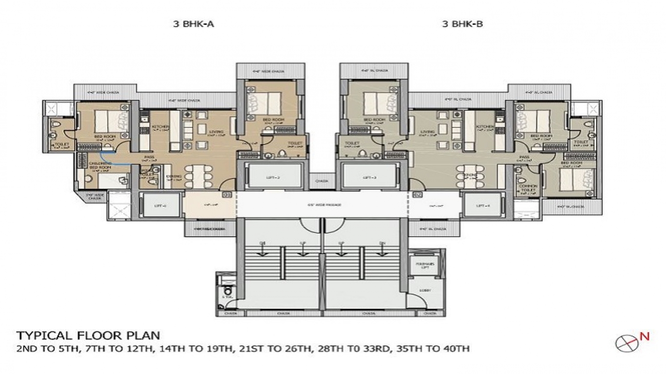 Ruparel Palacio Kandivali West 3 BHK at 2.31 Cr